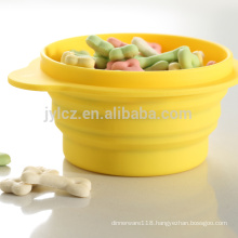 silicone foldable pet bowl
